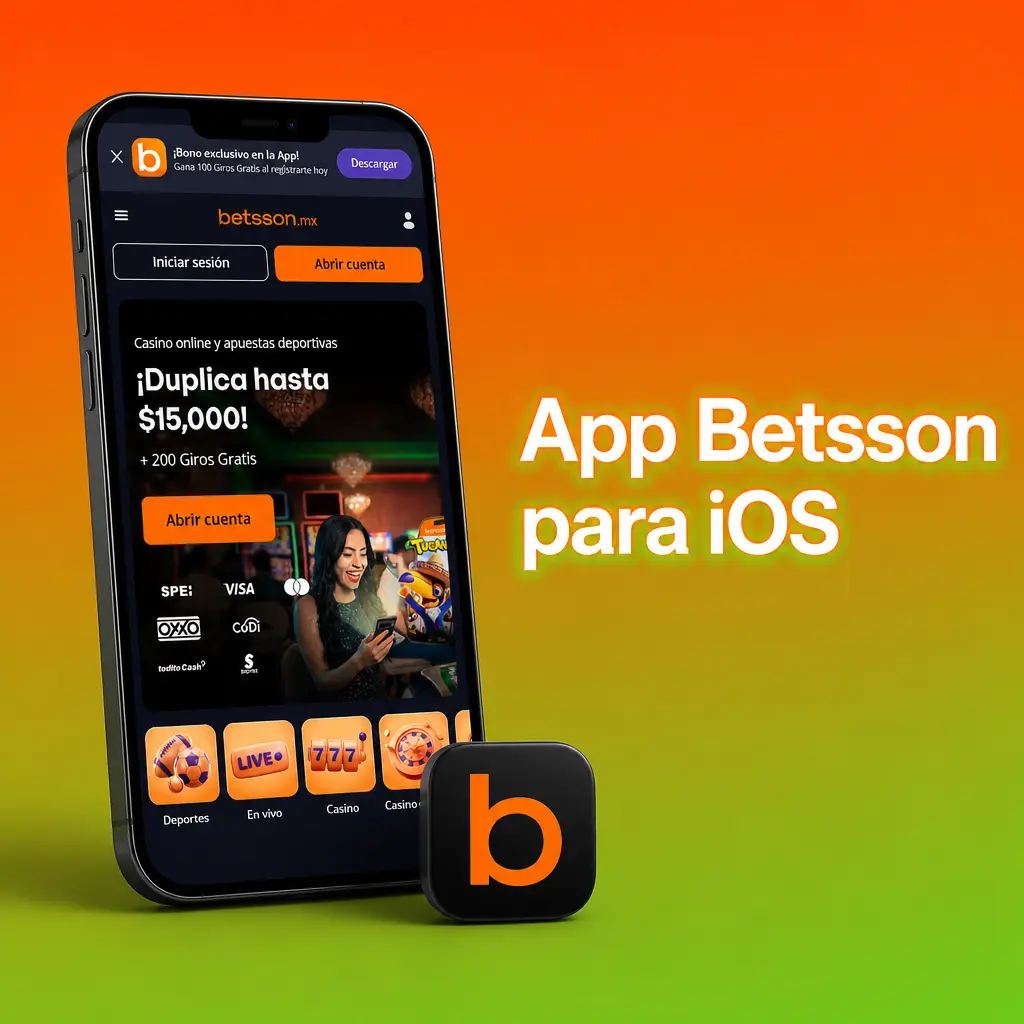Ícono de la app Betsson para iOS en México, compatible con iPhone y iPad, apuestas deportivas y casino