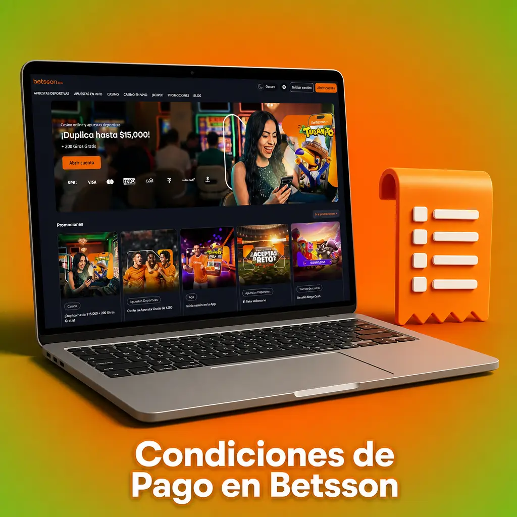 Condiciones de pago en Betsson: verificación de cuenta, límites de transacción y métodos de depósito y retiro permitidos.