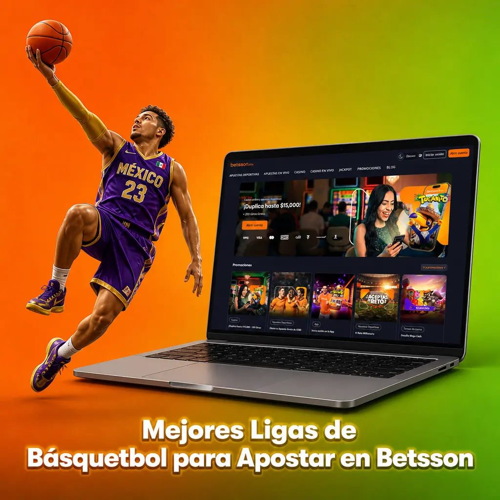 Cuotas de Betsson para apostar en NBA, EuroLeague, LNBP, Liga ACB, NCAA, FIBA y WNBA durante 2026.