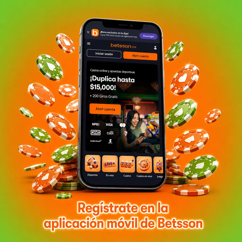 Registro en la aplicación móvil de Betsson desde un celular Android o iOS con datos personales